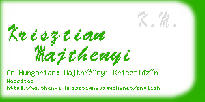 krisztian majthenyi business card